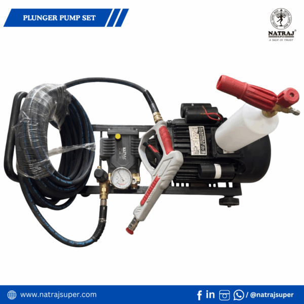250 BAR HIGH PRESSURE PLUNGER PUMP 3HP COMPLETE WASHING SETUP 1440RPM