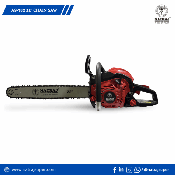 AS-782 22" INCH 82CC PETROL ENGINE CHAIN SAW COMPLETE WOOD CUTTING MACHINE